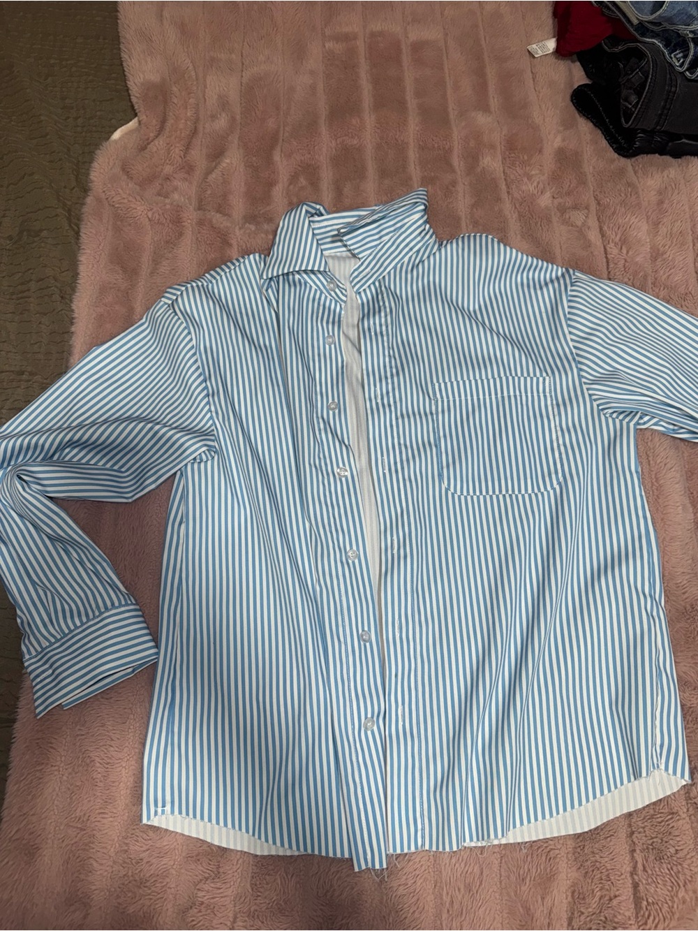 Classic Blue Stripe Women’s Button-Up Shirt
